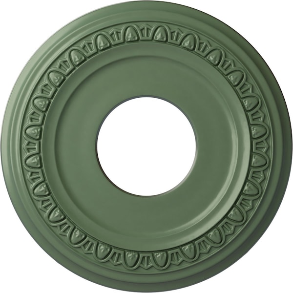 Ekena Millwork Jackson Ceiling Medallion (Fits Canopies up to 7 3/8"), 12 1/4"OD x 4"ID x 1 1/8"P, Athenian Green CM12JAAGF - main